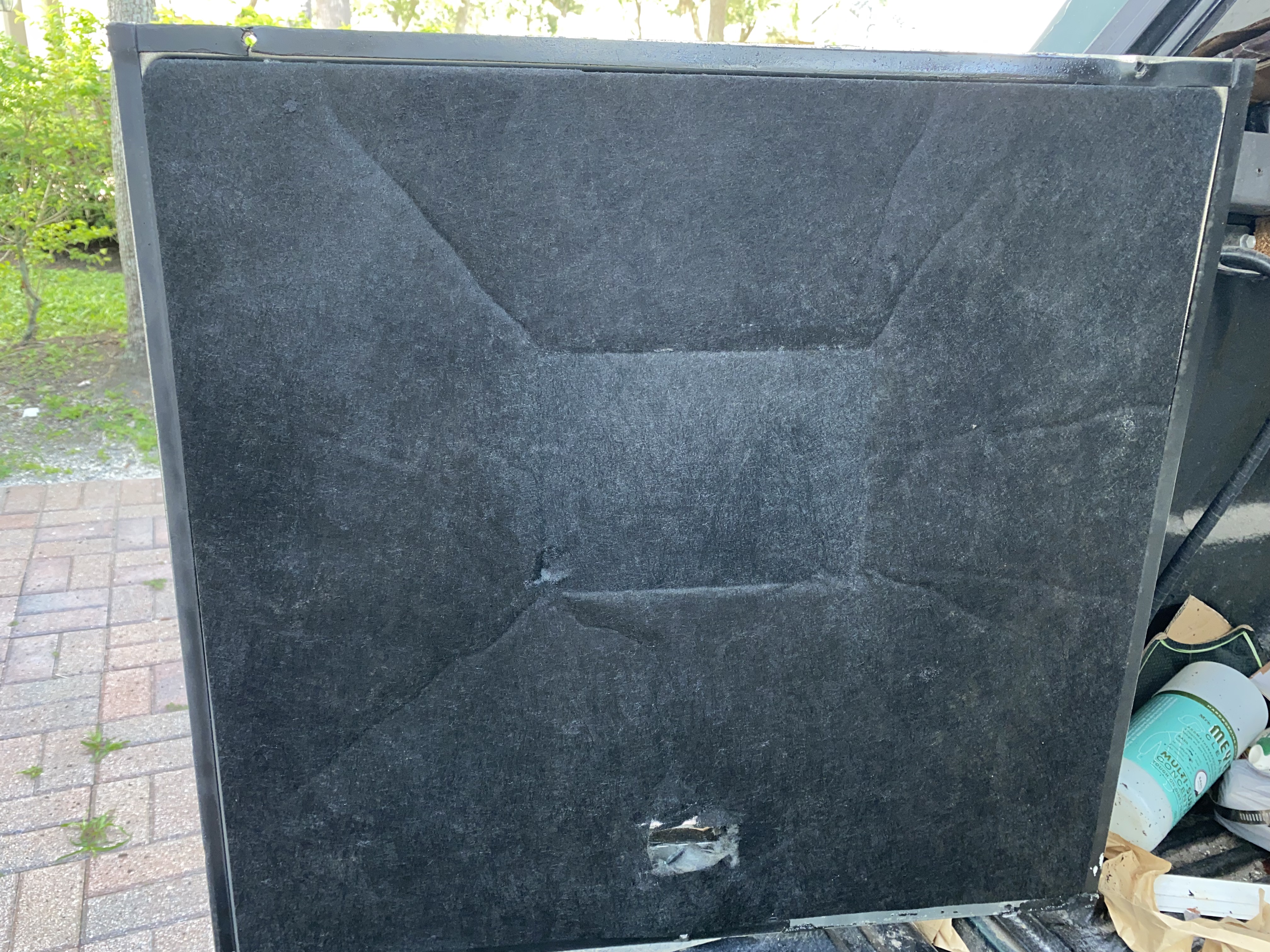 Clean HVAC return grill after professional duct service, Golden Gate, FL